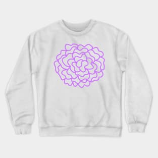 purple flower abstract watercolor art Crewneck Sweatshirt